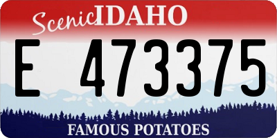ID license plate E473375
