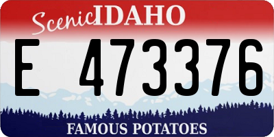 ID license plate E473376