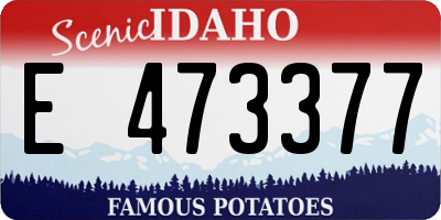 ID license plate E473377