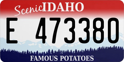 ID license plate E473380