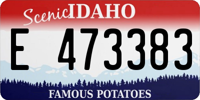 ID license plate E473383