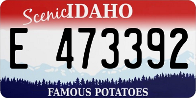 ID license plate E473392