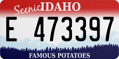 ID license plate E473397