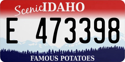 ID license plate E473398