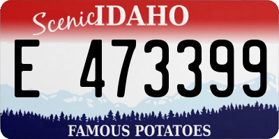 ID license plate E473399