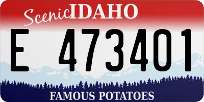 ID license plate E473401