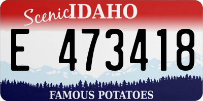 ID license plate E473418