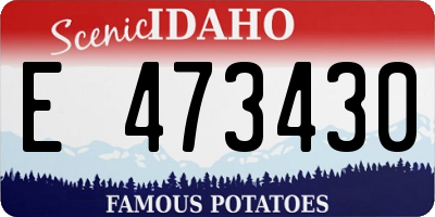ID license plate E473430