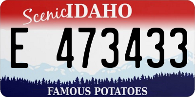 ID license plate E473433