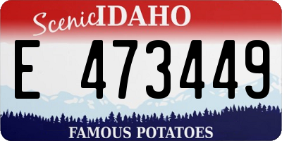 ID license plate E473449