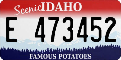 ID license plate E473452