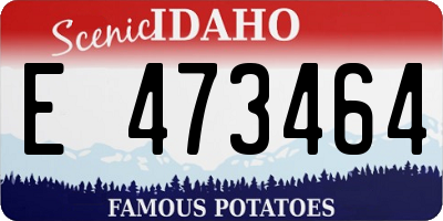 ID license plate E473464