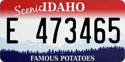 ID license plate E473465