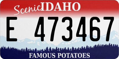 ID license plate E473467