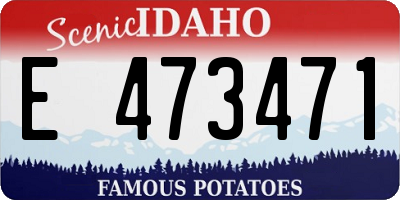 ID license plate E473471