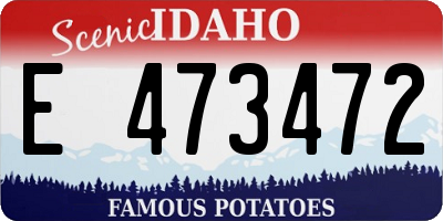 ID license plate E473472