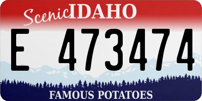 ID license plate E473474