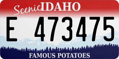 ID license plate E473475