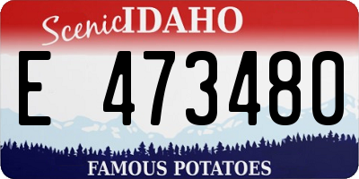 ID license plate E473480