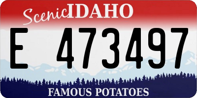 ID license plate E473497