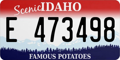 ID license plate E473498