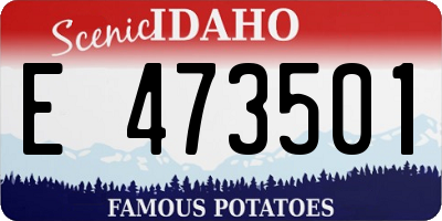 ID license plate E473501