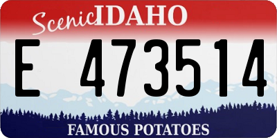ID license plate E473514