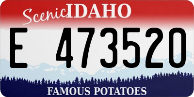 ID license plate E473520