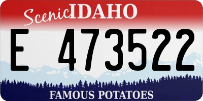 ID license plate E473522