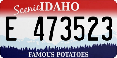 ID license plate E473523