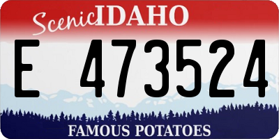 ID license plate E473524