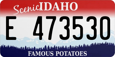 ID license plate E473530