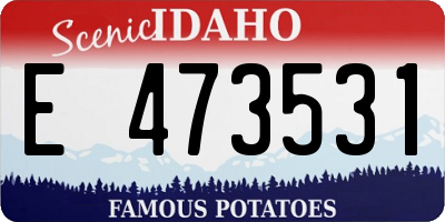 ID license plate E473531
