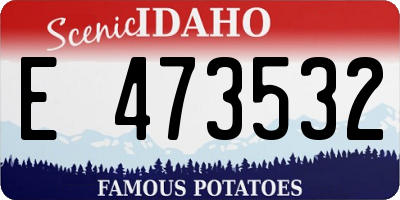 ID license plate E473532