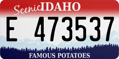ID license plate E473537