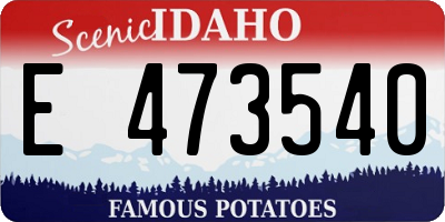 ID license plate E473540