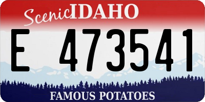 ID license plate E473541
