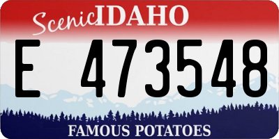 ID license plate E473548