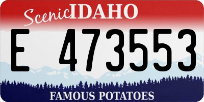 ID license plate E473553