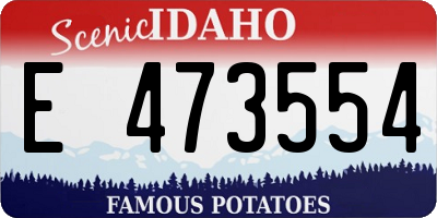 ID license plate E473554