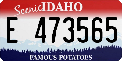 ID license plate E473565