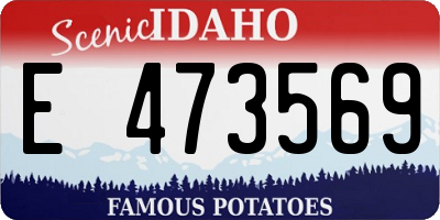 ID license plate E473569