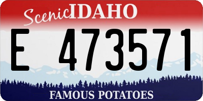 ID license plate E473571