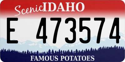 ID license plate E473574