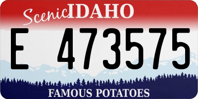 ID license plate E473575