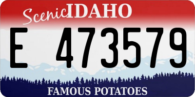 ID license plate E473579