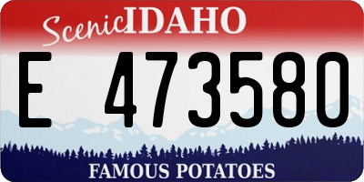 ID license plate E473580