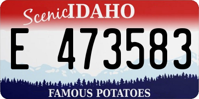ID license plate E473583