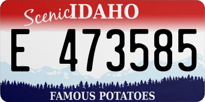 ID license plate E473585
