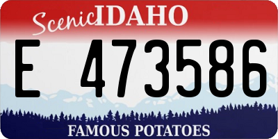 ID license plate E473586